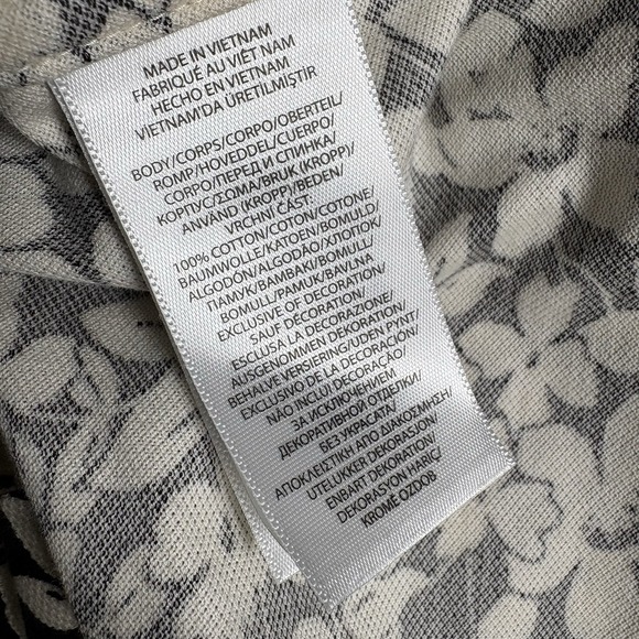 Ralph Lauren Women's Small Brown Knit Oxford Floral Long Sleeve Dress Shirt - Picture 5 of 6